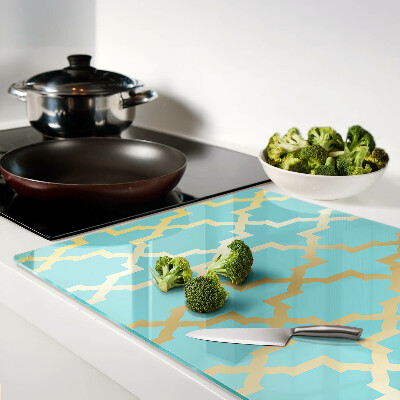 Tabla de cocina Motivo arabesco en tonos azules
