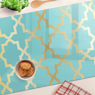 Tabla de cocina Motivo arabesco en tonos azules