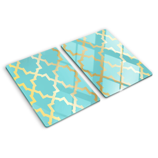 Tabla de cocina Motivo arabesco en tonos azules