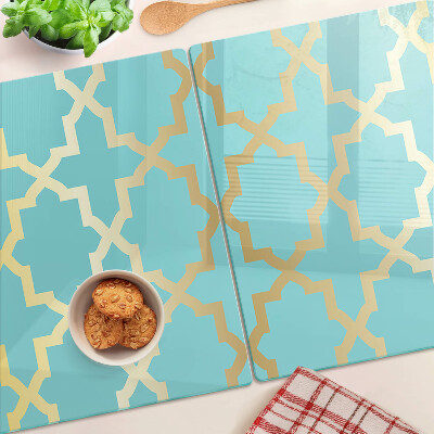 Tabla de cocina Motivo arabesco en tonos azules