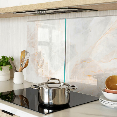 Tabla de cortar de cristal Patrón de mármol con vetas doradas