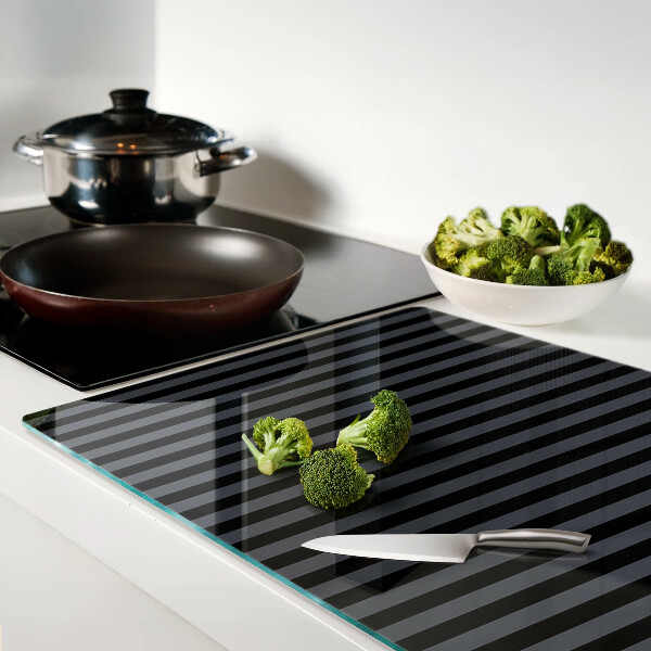 Tabla de cocina Rayas verticales en tonos grises