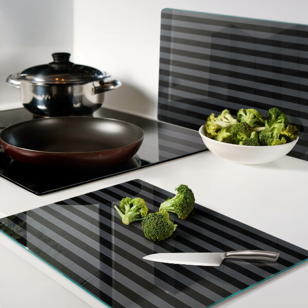 Tabla de cocina Rayas verticales en tonos grises