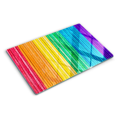 Tabla para cortar Rayas de colores del arco iris