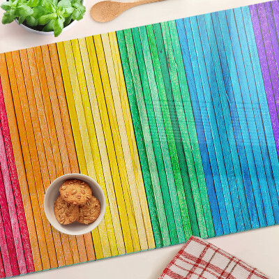 Tabla para cortar Rayas de colores del arco iris