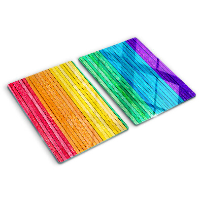 Tabla para cortar Rayas de colores del arco iris