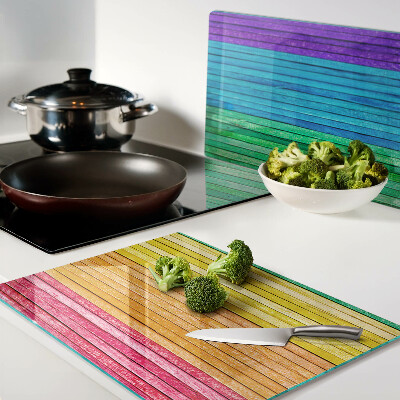 Tabla para cortar Rayas de colores del arco iris