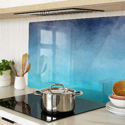 Tabla de cortar de cristal Niebla transparente en tonos azules