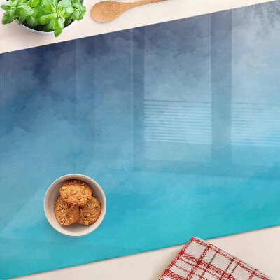 Tabla de cortar de cristal Niebla transparente en tonos azules