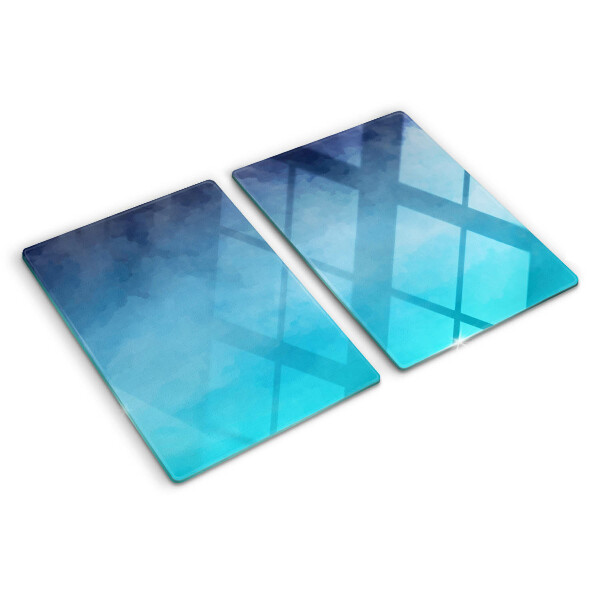 Tabla de cortar de cristal Niebla transparente en tonos azules