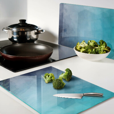 Tabla de cortar de cristal Niebla transparente en tonos azules