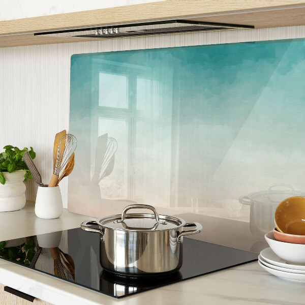 Tabla de cortar degradado azul y naranja