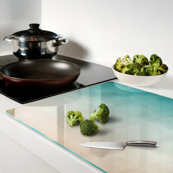 Tabla de cortar degradado azul y naranja