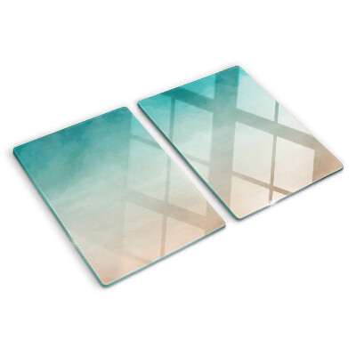 Tabla de cortar degradado azul y naranja