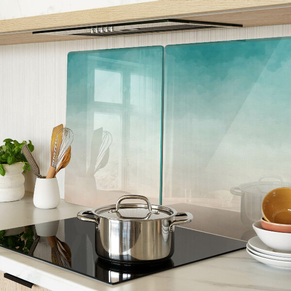 Tabla de cortar degradado azul y naranja