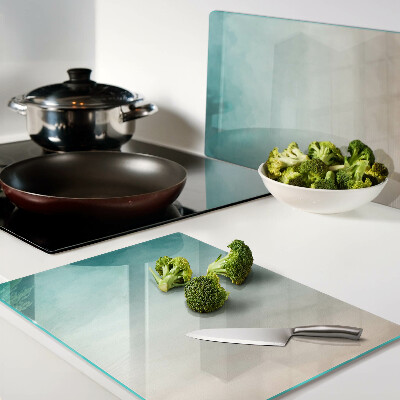 Tabla de cortar degradado azul y naranja