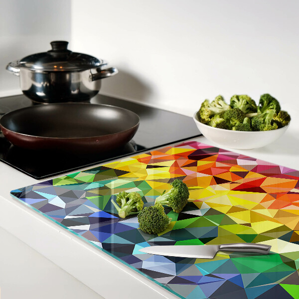 Tabla de cocina Mosaico colorido de triángulos