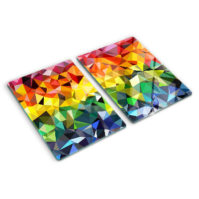Tabla de cocina Mosaico colorido de triángulos