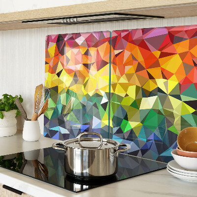 Tabla de cocina Mosaico colorido de triángulos