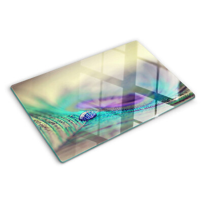 Szklana deska kuchenna Kropla na liściu