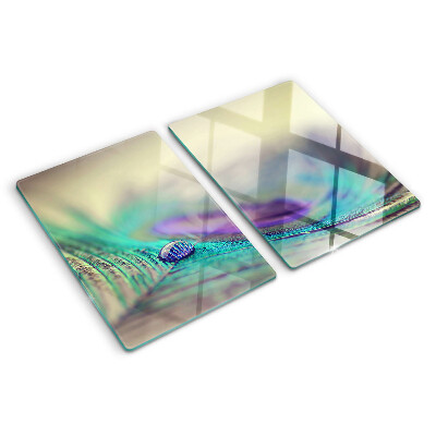 Szklana deska kuchenna Kropla na liściu