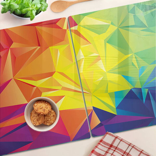 Szklana deska do krojenia Geometria kolorowa