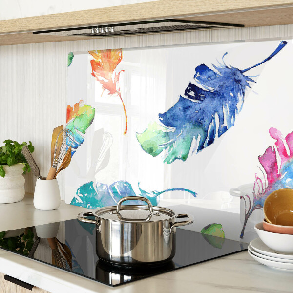 Tabla de cortar Plumas en acuarela