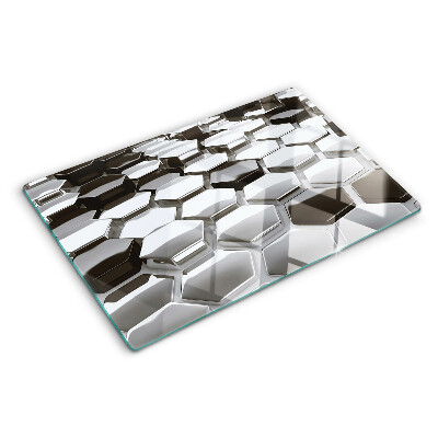 Tabla de cocina Estructuras hexagonales en tonos de gris