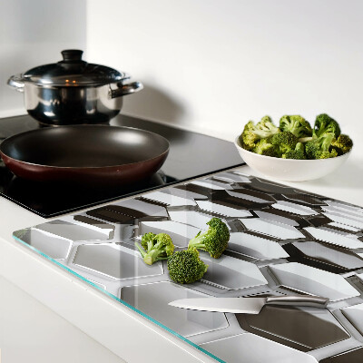 Tabla de cocina Estructuras hexagonales en tonos de gris