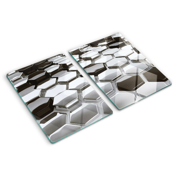 Tabla de cocina Estructuras hexagonales en tonos de gris