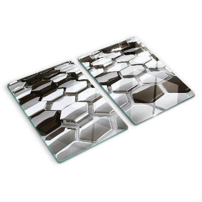 Tabla de cocina Estructuras hexagonales en tonos de gris