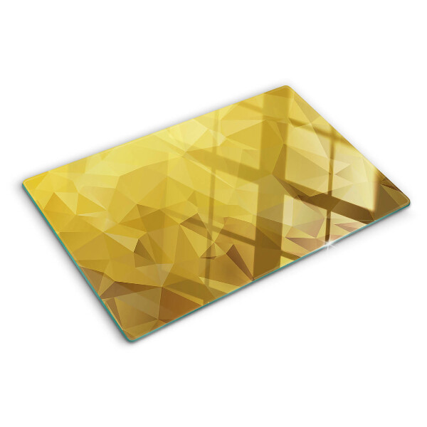 Tabla para cortar Geometría en tonos dorados