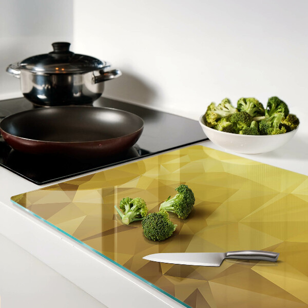 Tabla para cortar Geometría en tonos dorados