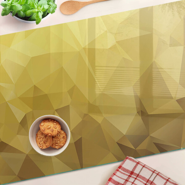 Tabla para cortar Geometría en tonos dorados