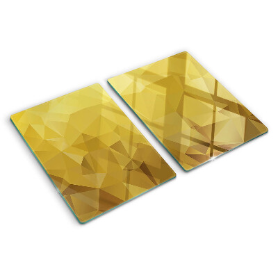 Tabla para cortar Geometría en tonos dorados