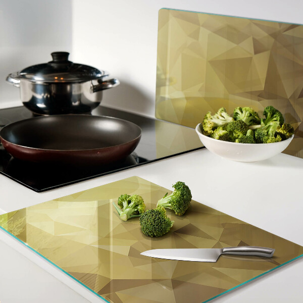 Tabla para cortar Geometría en tonos dorados