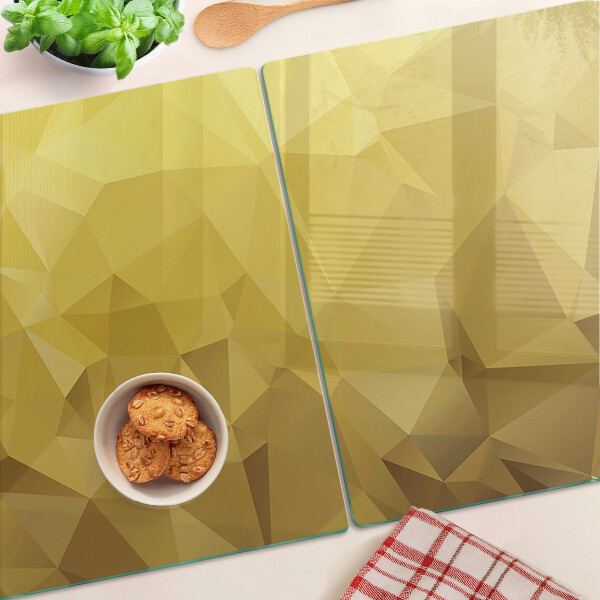 Tabla para cortar Geometría en tonos dorados