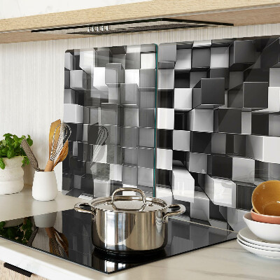 Szklana deska do krojenia Motyw szachownicy w odcieniach czerni i bieli