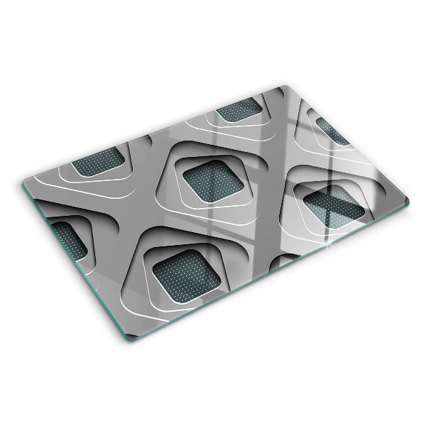 Tabla de cocina Patrones geométricos en tonos de gris