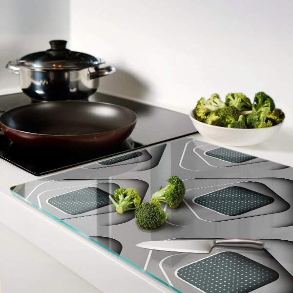 Tabla de cocina Patrones geométricos en tonos de gris