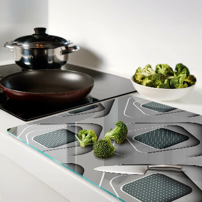 Tabla de cocina Patrones geométricos en tonos de gris