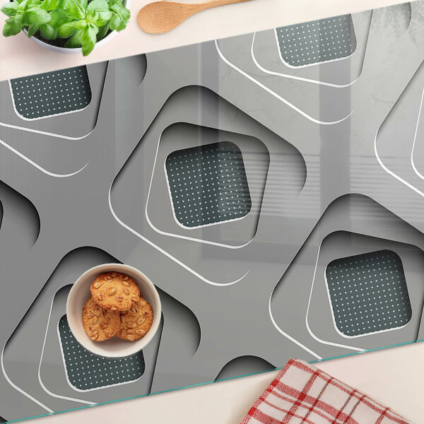 Tabla de cocina Patrones geométricos en tonos de gris