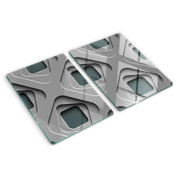 Tabla de cocina Patrones geométricos en tonos de gris