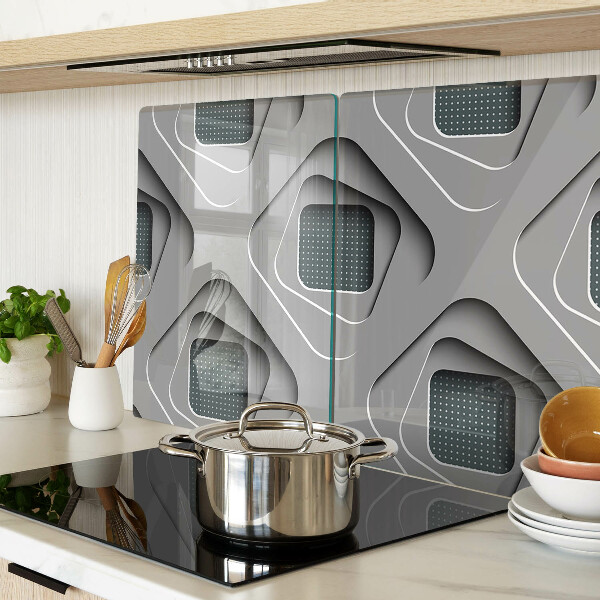 Tabla de cocina Patrones geométricos en tonos de gris