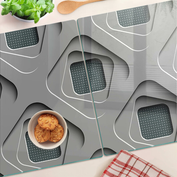Tabla de cocina Patrones geométricos en tonos de gris