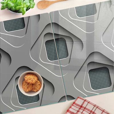 Tabla de cocina Patrones geométricos en tonos de gris