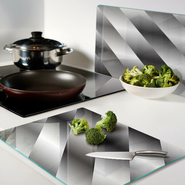 Tabla para cortar Patrones geométricos en tonos de gris