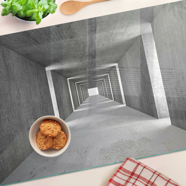 Tabla de cortar de cristal Túnel arquitectónico en tonos grises