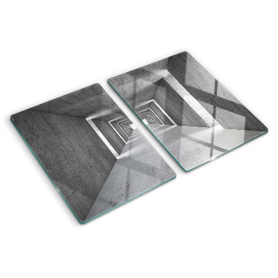 Tabla de cortar de cristal Túnel arquitectónico en tonos grises