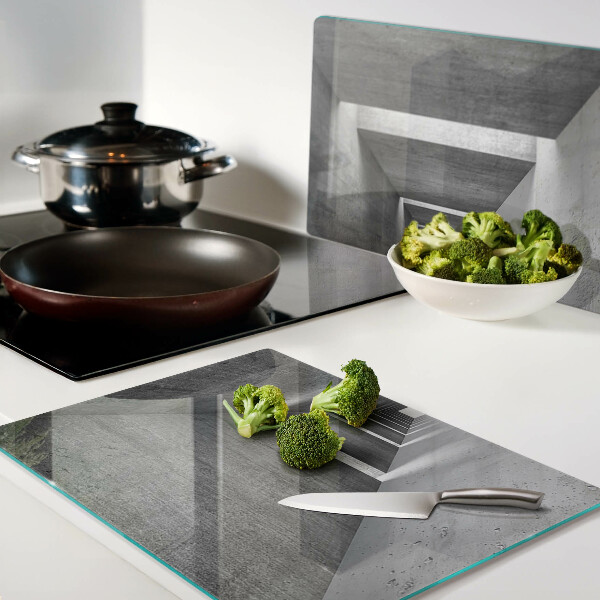 Tabla de cortar de cristal Túnel arquitectónico en tonos grises